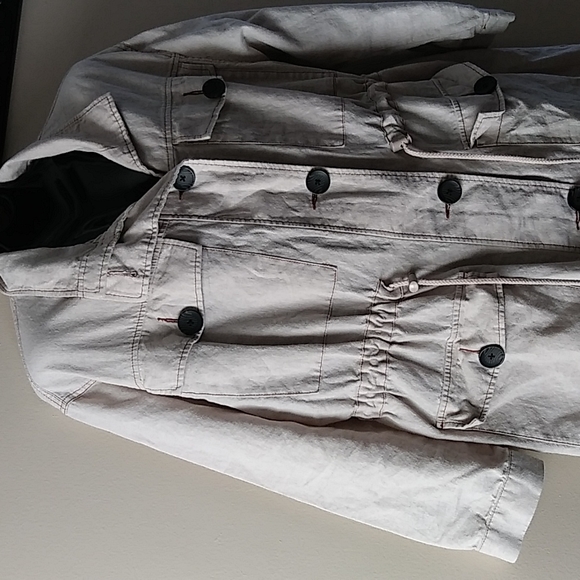 Asos Linen Parka Utility Oversized Jacket Women's Sz 6 - Picture 2 of 13